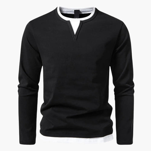Chemise À Manches Longues Avec Détail Superposé Pour Homme | Idéal Pour Usage Quotidien