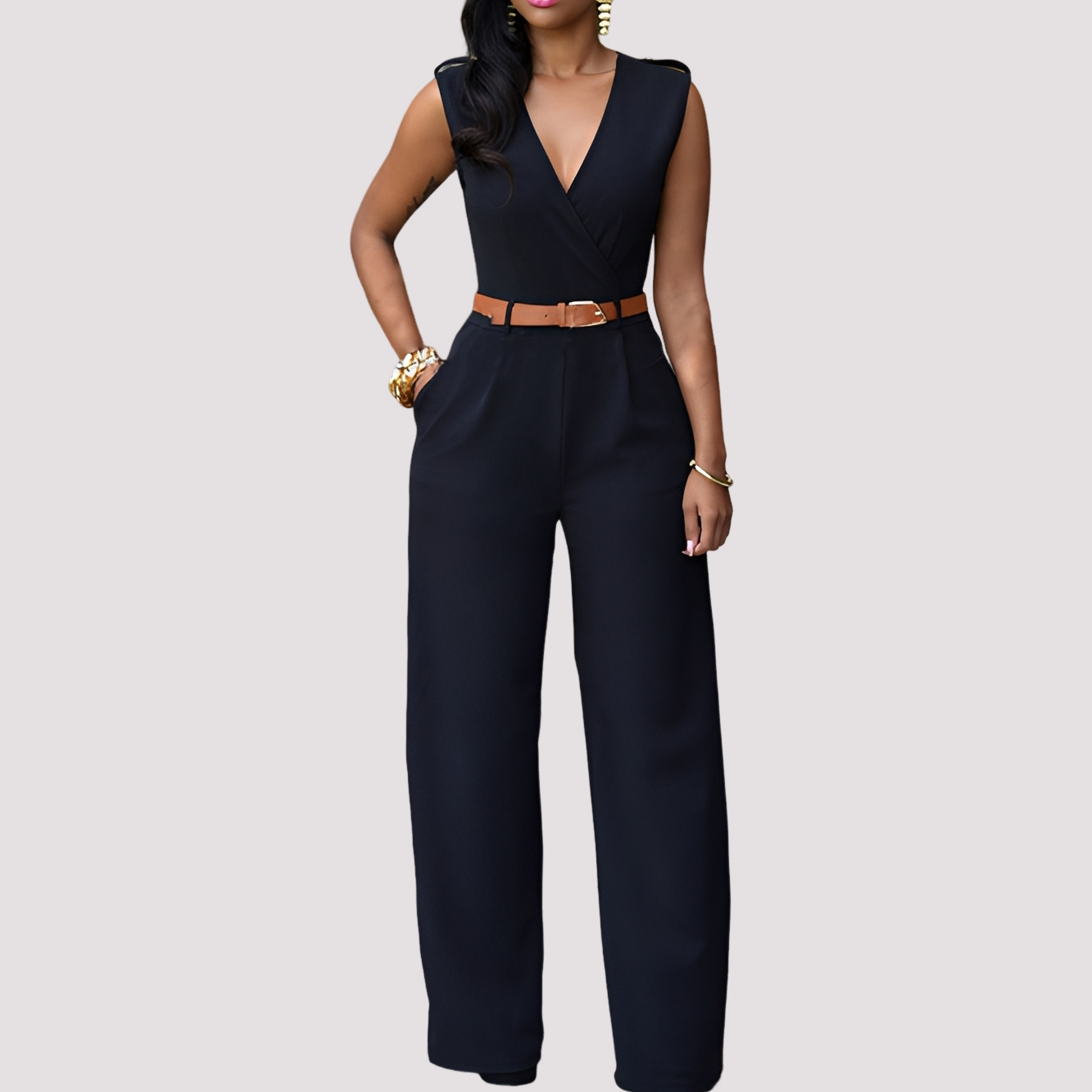Combinaison Avec Ceinture Intégrée Pour Femme | Idéale Pour Le Bureau Et Les Sorties