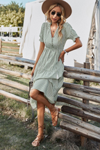 Robe Mi-Longue avec Détail à Nouer pour Femmes | Idéale pour l’Été