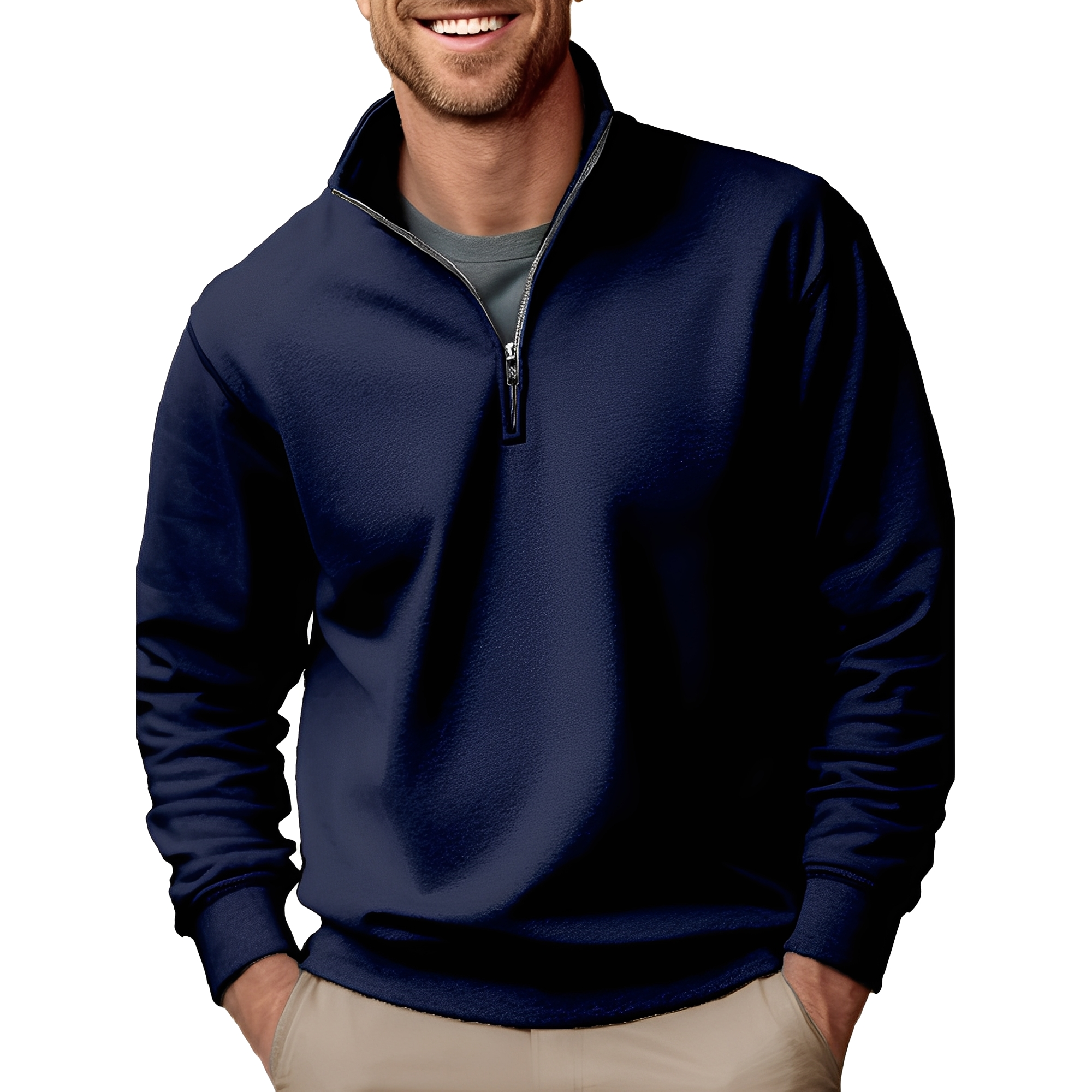 Pull Avec Demi-Fermeture Éclair Pour Hommes | Idéal Pour Le Quotidien
