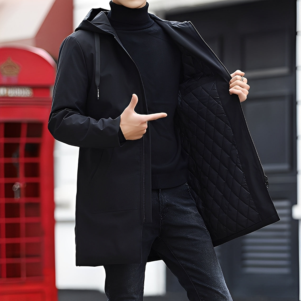 Veste Légère à Capuche avec Coupe Classique pour Hommes | Idéale pour la Mi-Saison