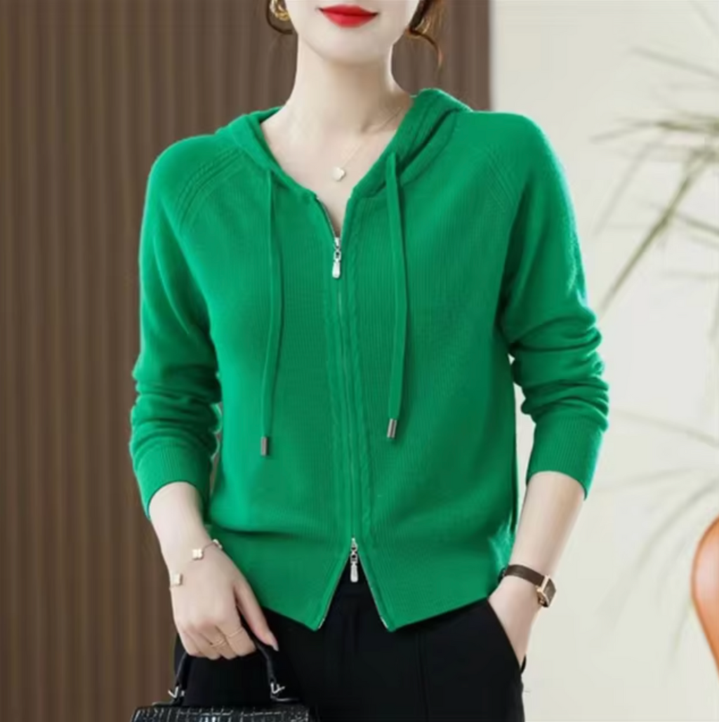 Gilet À Capuche Zippé Avec Coupe Standard Pour Femme | Idéal Pour La Mi-Saison