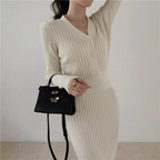 Robe Ajustée Avec Boutons Pour Femme | Idéale Pour Le Quotidien Et Les Sorties