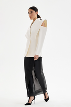 Blazer à Épaules Structurées pour Femme | Idéal pour Saison Froide