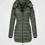 Manteau Long Matelassée à Capuche pour Femme | Idéale pour l’Hiver