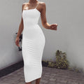 Robe Midi Moulante avec Bretelles Fines pour Femme | Idéale pour Soirées et Occasions Estivales