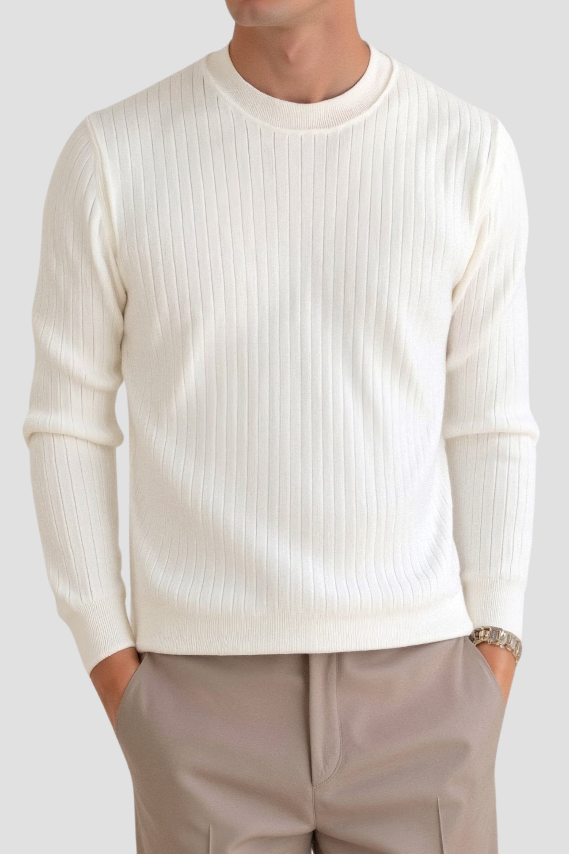 Sweater à Côtelures Fines pour Adultes | Idéal pour un Usage Quotidien