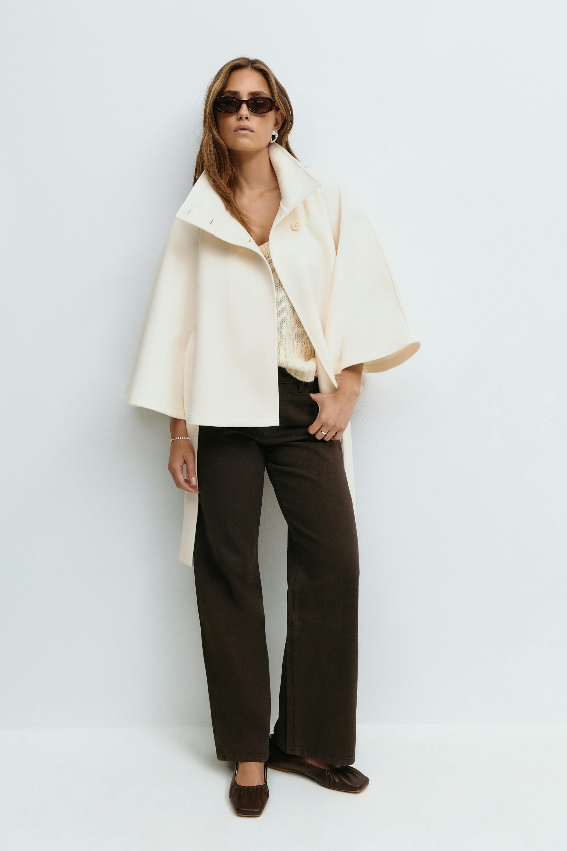 Veste Cape Ceinturée Avec Manches Cape Pour Femmes | Idéale Pour Un Usage Quotidien