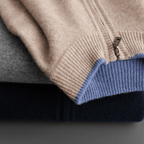 Veste Zippée avec Coupe Ajustée et Détails Côtelés pour Hommes | Idéale pour Automne et Hiver