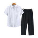 Ensemble Avec Chemise Et Pantalon Droit Pour Hommes | Idéal Pour L’Été