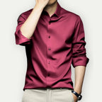 Chemise Slim Fit À Manches Longues avec Coupe Ajustée pour Homme | Idéale pour Le Bureau