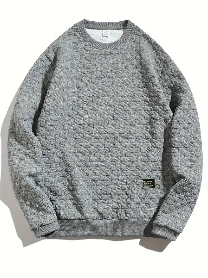Sweatshirt À Motif Texturé Avec Coupe Décontractée Pour Adultes | Idéal Pour Toutes Saisons