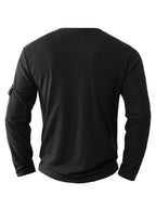 Polo À Manches Longues Avec Col À Boutons Et Poches Fonctionnelles Pour Homme | Idéal Pour Le Quotidien Et Les Occasions Décontractées