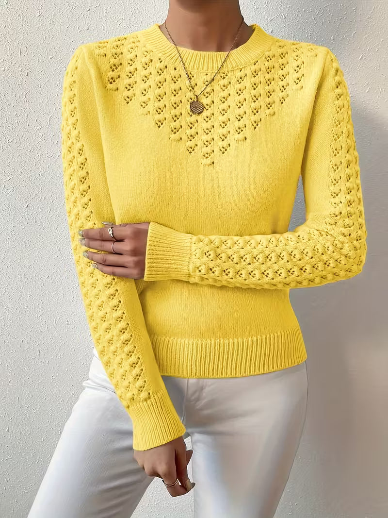 Pull à Manches Longues avec Détails en Dentelle pour Femme | Idéal pour un Usage Quotidien