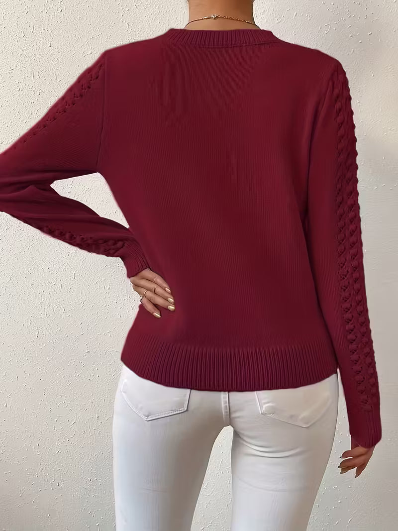 Pull à Manches Longues avec Détails en Dentelle pour Femme | Idéal pour un Usage Quotidien