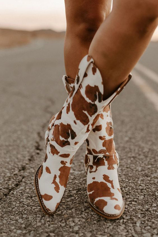 Bottes Cowboy À Tige Mi-Haute Pour Femmes | Pour Un Usage Quotidien