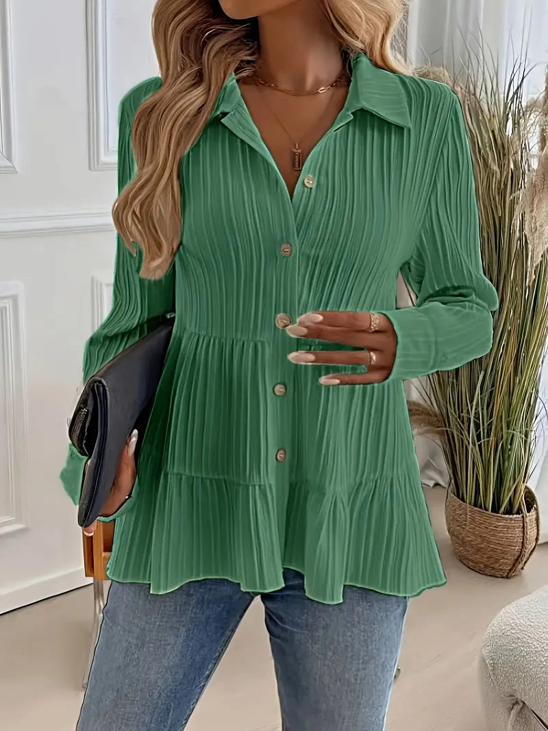 Chemise À Manches Longues Avec Fermeture Boutonnée Pour Femmes | Idéal Pour Travail Et Usage Quotidien