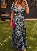 Robe Longue Femme | Imprimé Fleuri Coloré | Taille Marquée & Coupe Fluide Été