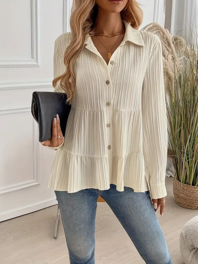 Chemise À Manches Longues Avec Fermeture Boutonnée Pour Femmes | Idéal Pour Travail Et Usage Quotidien