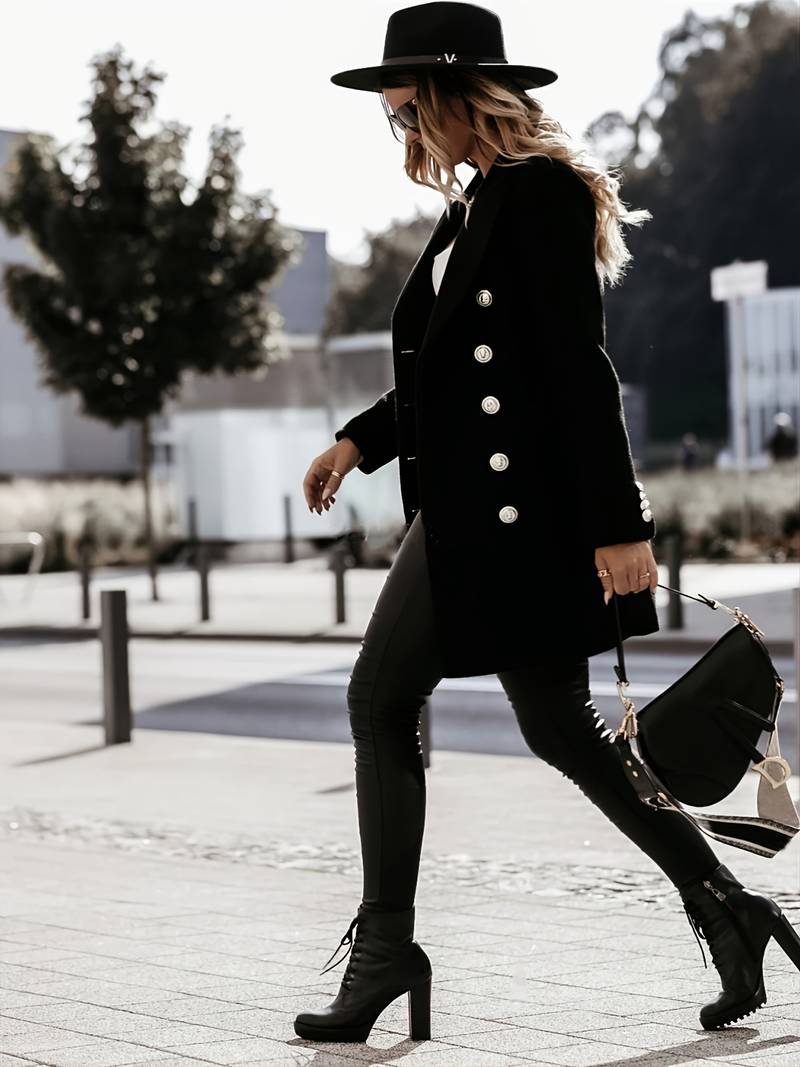 Blazer à Boutons avec Coupe Structurée pour Femmes | Idéal pour Bureau et Occasions Formelles