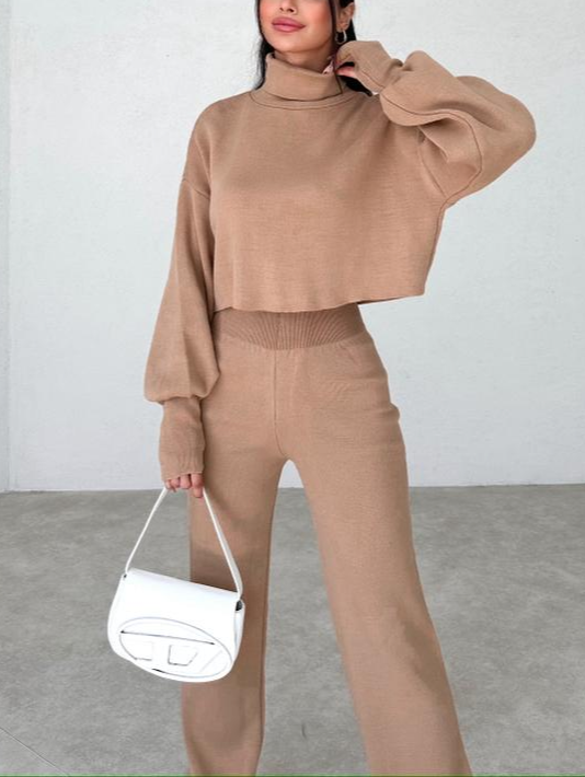 Ensemble Deux Pièces Avec Haut À Manches Longues Et Pantalon Pour Femmes | Idéal Pour Usage Quotidien Et Loisirs
