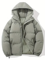 Manteau Matelassé à Capuche pour Homme avec Fermeture Éclair | Idéal pour l’Automne et l’Hiver