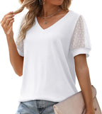 Blouse à Col V pour Femme avec Coupe Décontractée | Idéale pour un Usage Quotidien ou Habillé