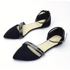 Chaussures Plates À Bout Pointu Et Bride À La Cheville Pour Femme | Idéales Pour UN Usage Quotidien