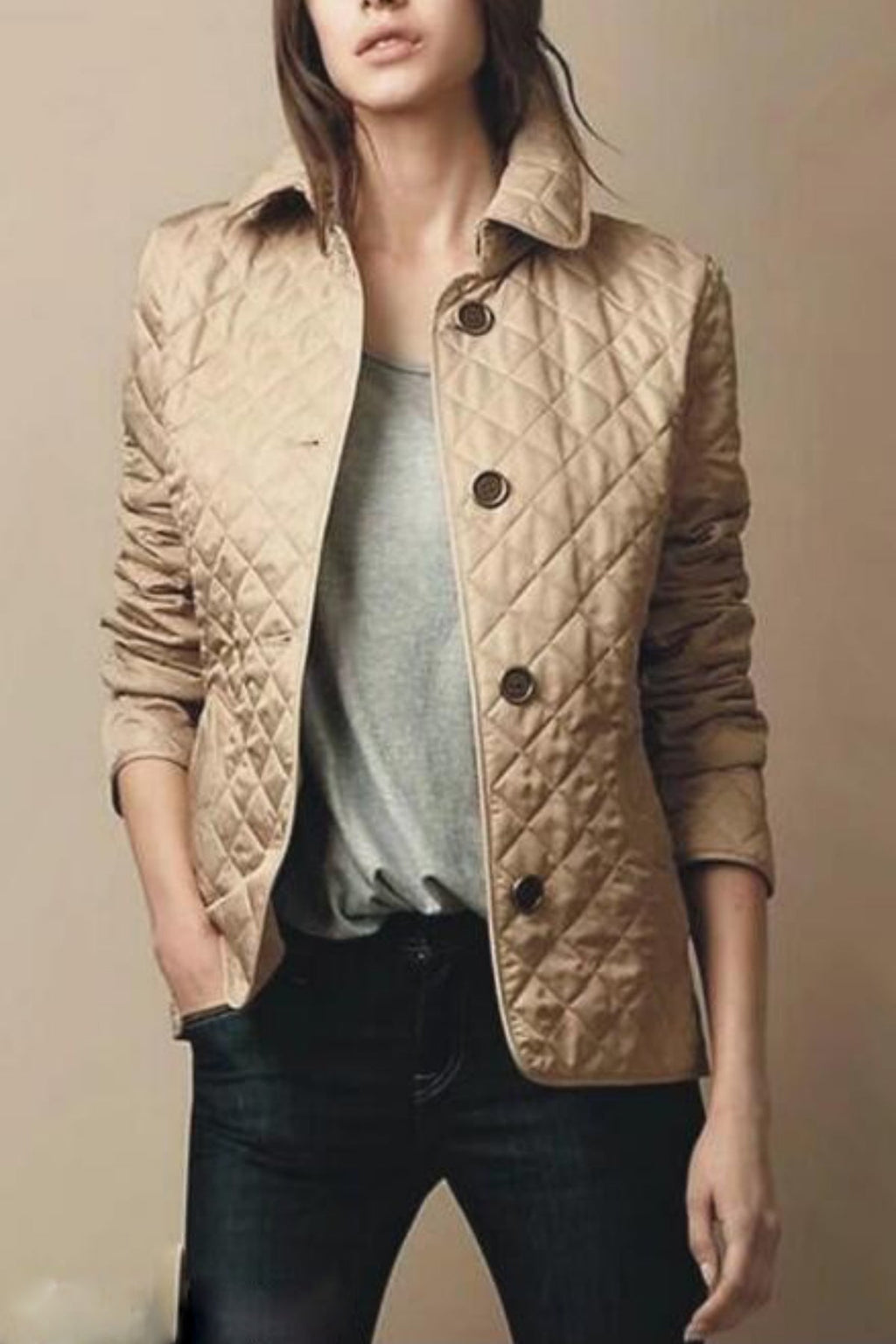Veste Matelassée Avec Fermeture À Boutons Pour Femmes | Idéal Pour La Mi-Saison Et Les Tenues Quotidiennes