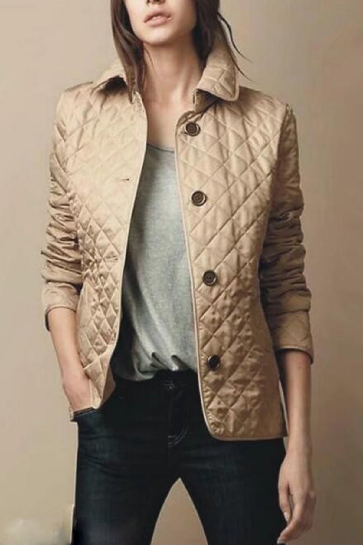 Veste Matelassée Avec Fermeture À Boutons Pour Femmes | Idéal Pour La Mi-Saison Et Les Tenues Quotidiennes