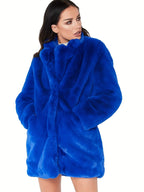 Manteau Mi-Long avec Fermeture à Boutons Cachés et Poches pour Femme | Idéal pour l’Hiver