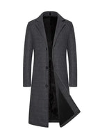 Manteau Long Avec Col Cranté Pour Homme | Idéal Pour Saisons Froides Et Intermédiaires