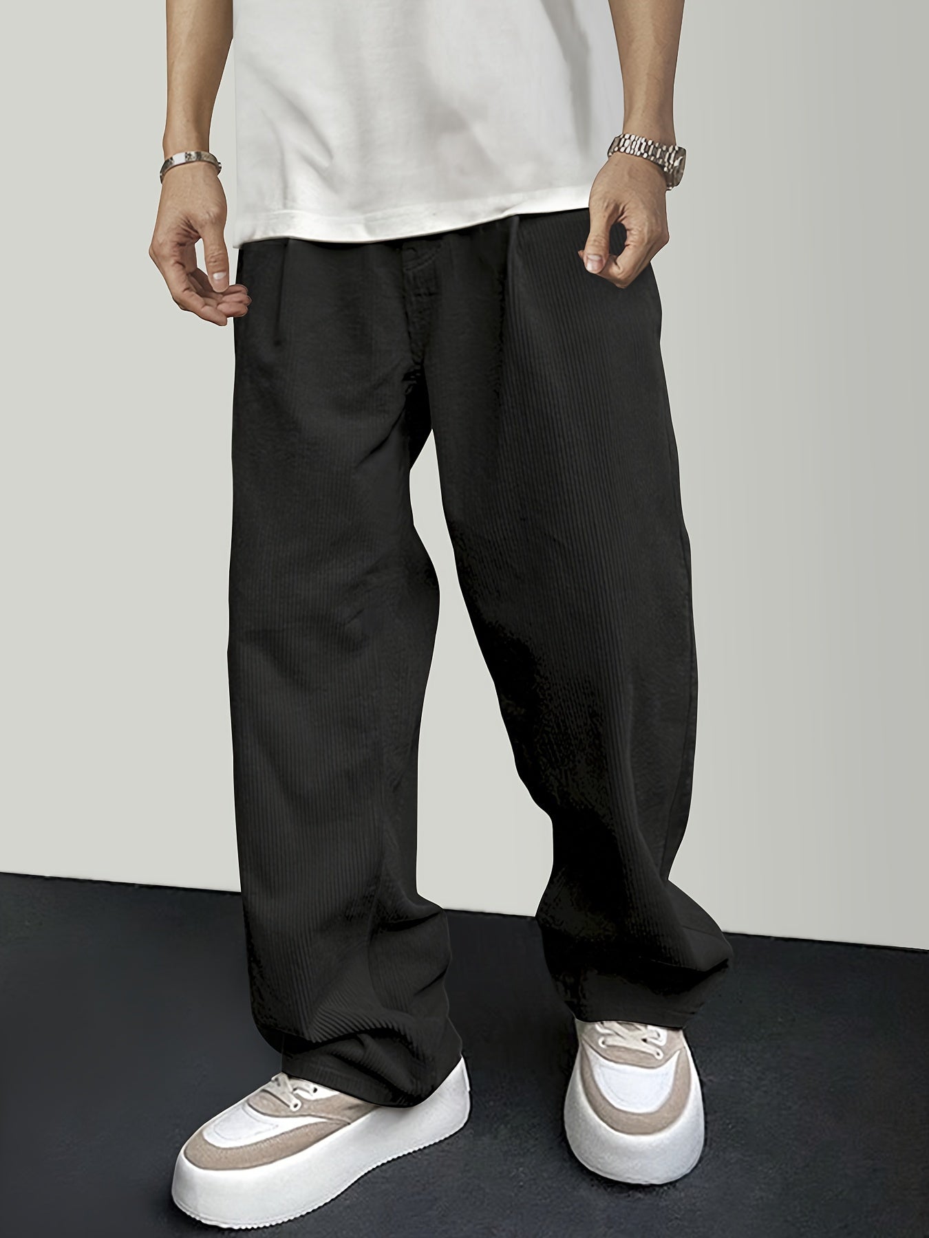 Pantalon À Jambe Droite Avec Taille À Cordon Pour Homme | Idéal Pour Le Quotidien