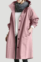 Imperméable Long avec Capuche pour Femme | Idéal pour les Jours de Pluie