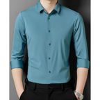 Chemise Ajustée À Manches Longues pour Homme avec Col Classique | Idéale pour Les Occasions Formelles