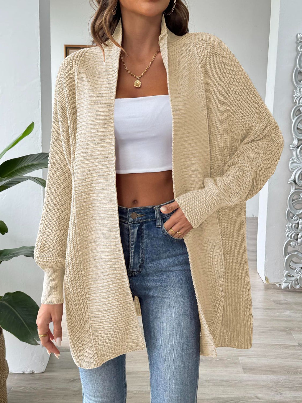 Cardigan Long En Maille Pour Femmes | Idéal Pour Superposition En Mi-Saison
