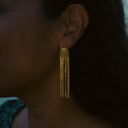 Boucles D’Oreilles Pendantes À Franges Avec Mouvement Fluide Pour Femmes | Idéal Pour Tenues Quotidiennes Et Occasions Formelles