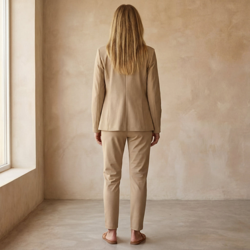 Ensemble 3 Pièces Avec Veste, Haut Ajusté Et Pantalon Fuselé Pour Femme | Idéal Pour La Mi-Saison Et Un Usage Quotidien