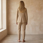Ensemble 3 Pièces Avec Veste, Haut Ajusté Et Pantalon Fuselé Pour Femme | Idéal Pour La Mi-Saison Et Un Usage Quotidien