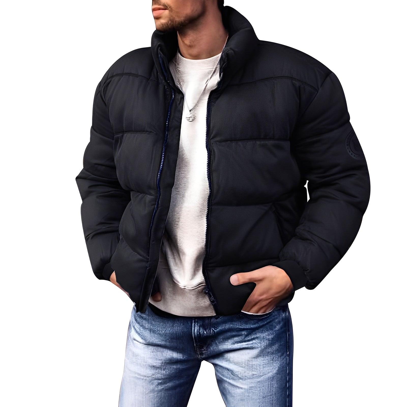 Doudoune Avec Rembourrage Matelassé Pour Hommes | Idéale Pour La Saison Froide