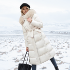 Manteau d’Hiver Long pour Femme avec Coupe Cintrée et Manches Longues | Idéal pour la Saison Froide