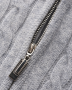 Pull pour Homme avec Col Zippé et Motif en Torsades | Idéal pour l’Hiver