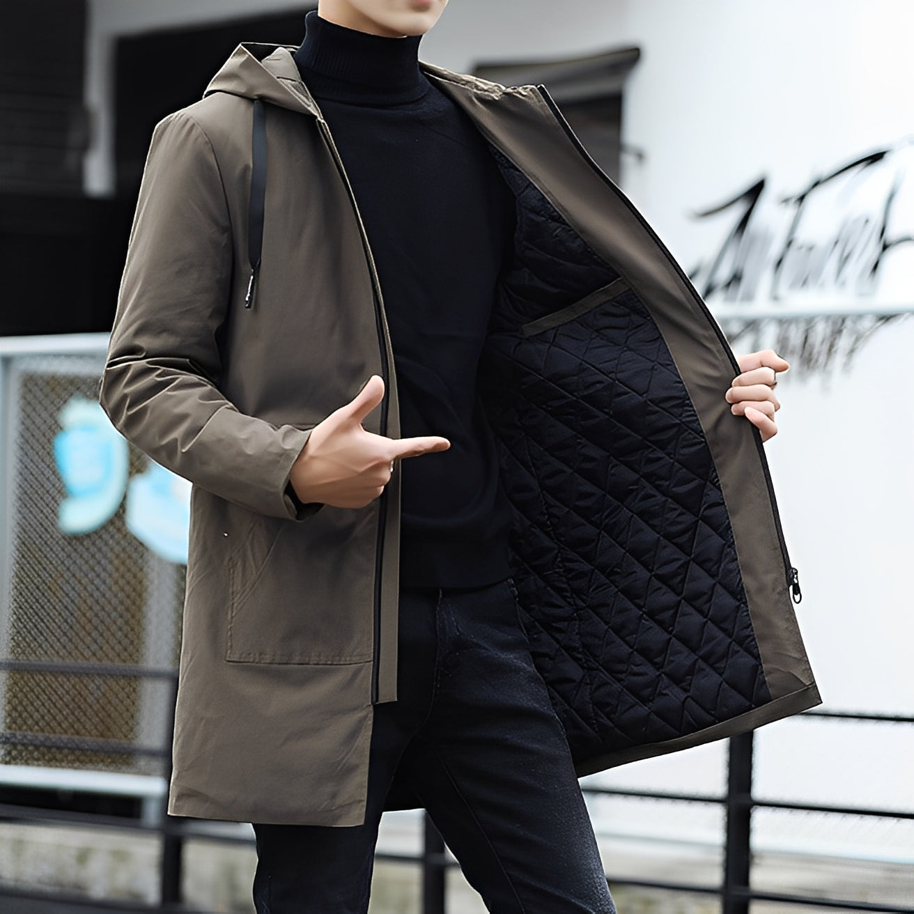 Veste Légère à Capuche avec Coupe Classique pour Hommes | Idéale pour la Mi-Saison