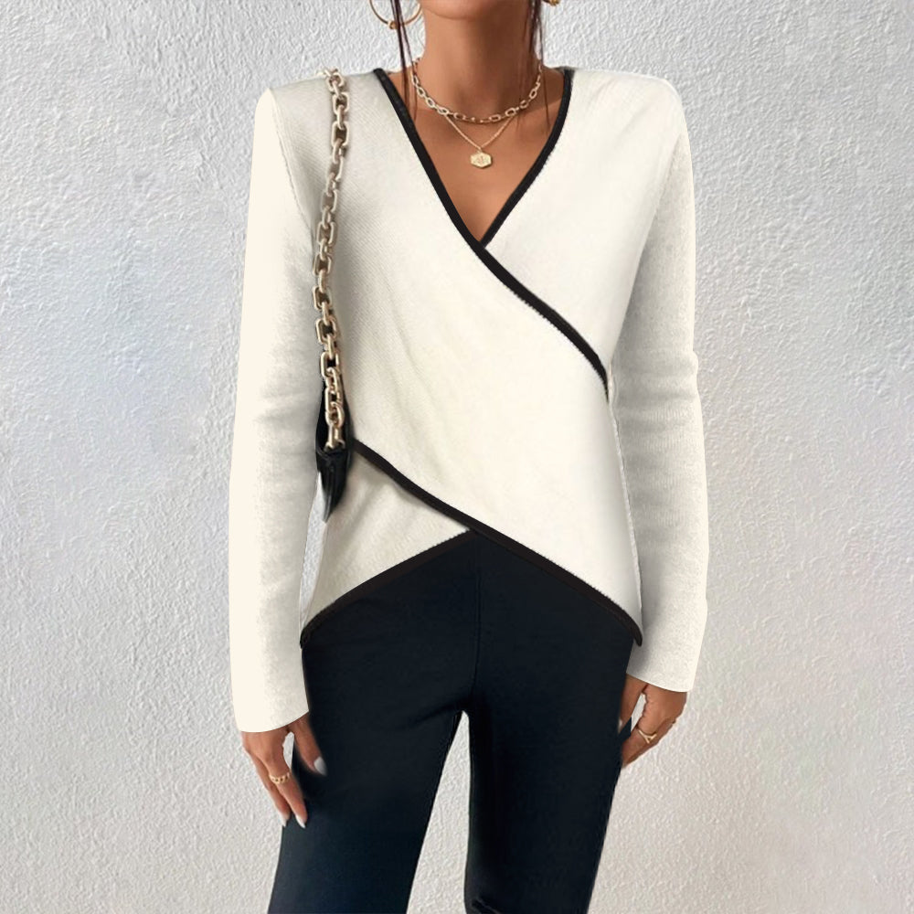 Pull Cache-Cœur Avec Col En V Et Coupe Portefeuille Pour Femmes | Idéal Pour Le Quotidien