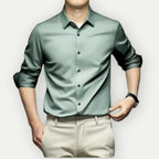 Chemise Slim Fit À Manches Longues avec Coupe Ajustée pour Homme | Idéale pour Le Bureau