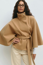 Veste Cape Ceinturée Avec Manches Cape Pour Femmes | Idéale Pour Un Usage Quotidien