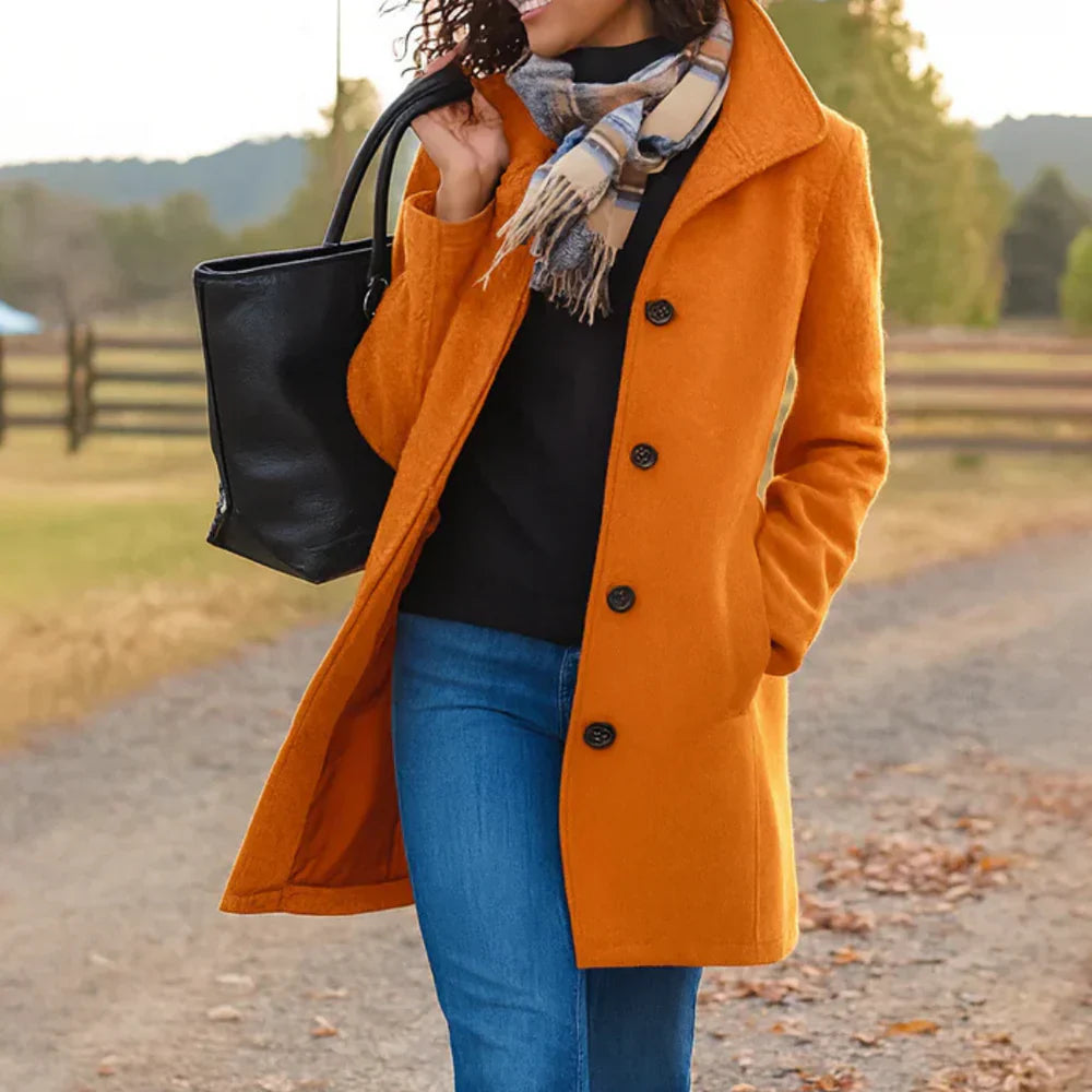 Manteau Long à Coupe Classique pour Femme | Idéal pour la Saison Froide et les Sorties Quotidiennes