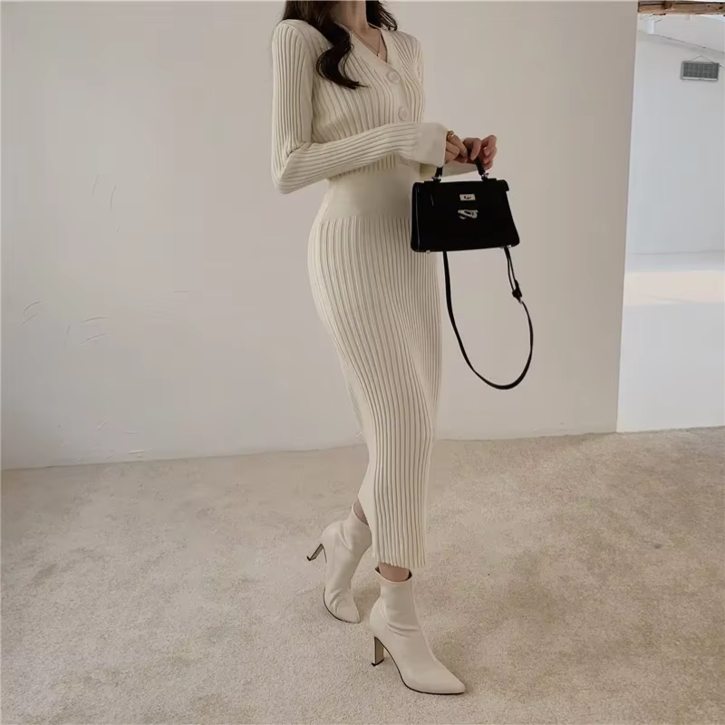 Robe Ajustée Avec Boutons Pour Femme | Idéale Pour Le Quotidien Et Les Sorties
