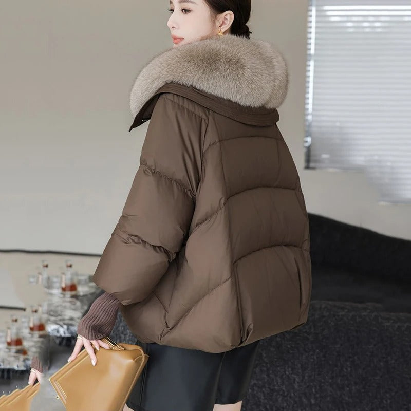 Parka Longue à Col Imitation Fourrure pour Femme | Idéale pour les Journées Froides
