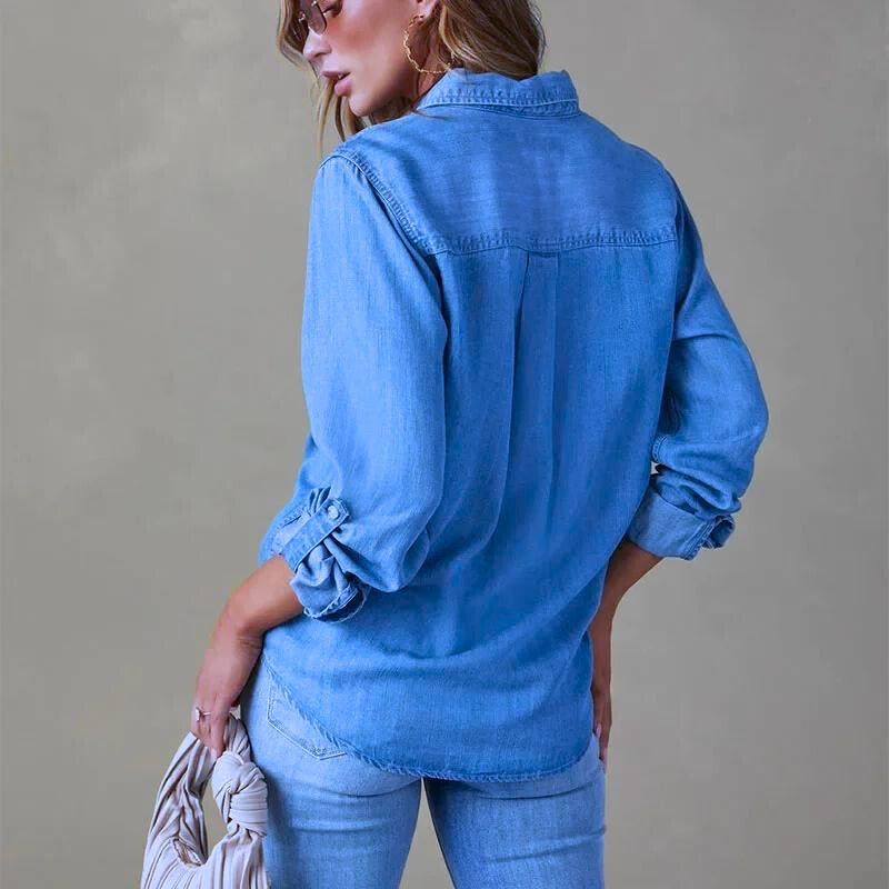 Blouse À Manches Longues Avec Fermeture Boutonnée Pour Femmes | Idéal Pour Usage Quotidien Et Sorties Décontractées